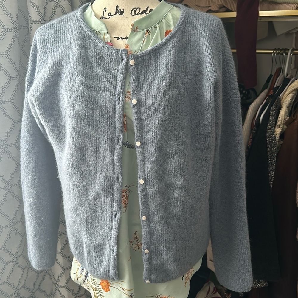Sezane Gaspard Cardigan Vintage Blue - Size M